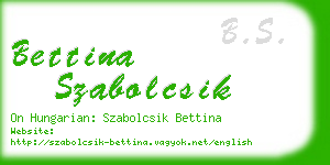 bettina szabolcsik business card